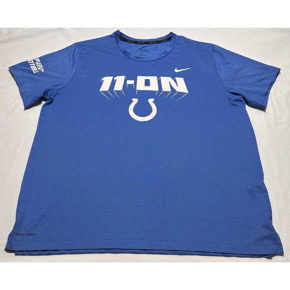 Indianapolis Colts Nike Pro Shirt Short Sleeve Mens XL NFL Football 11-ON *READ - Picture 1 of 11